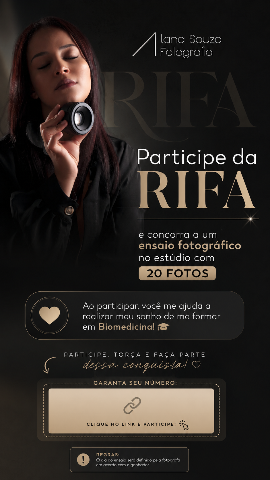 Concorra a um ensaio incrível e invista em um sonho. 😍