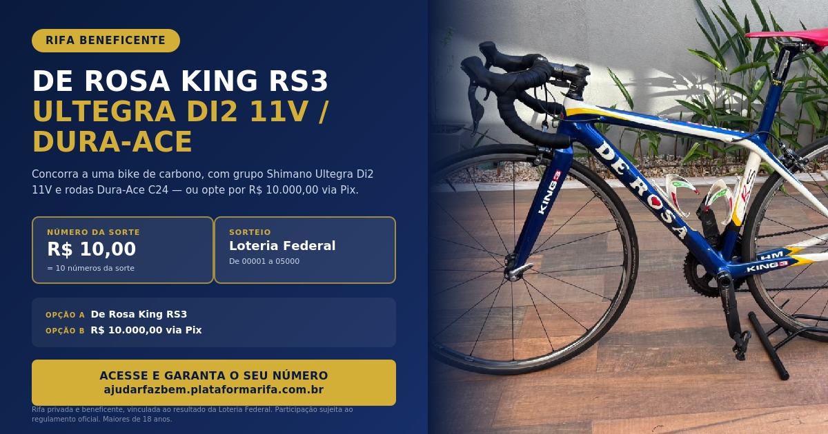 Concorra a uma Bicicleta De Rosa King Rs3 OU R$ 10.000,00 no Pix!