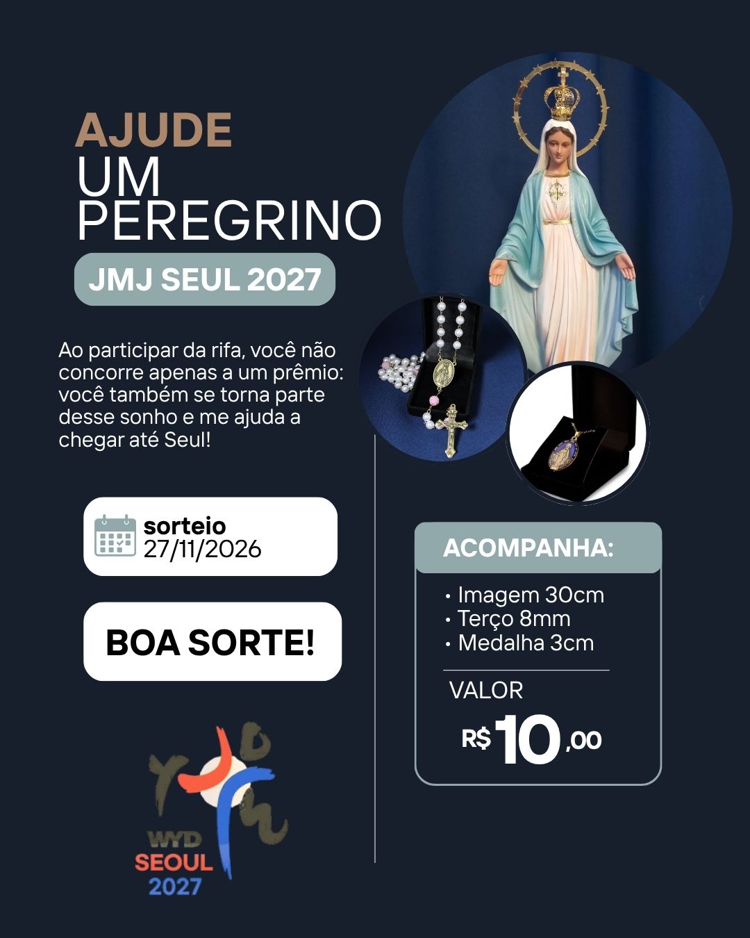 AJUDE UM PEREGRINO - JMJ SEUL 2027
