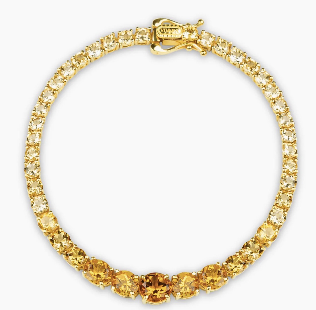 Pulseira ouro 18k vivara com citrinos