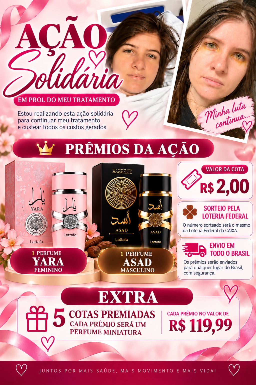 Ação solidária em prol de Jaque Freitas