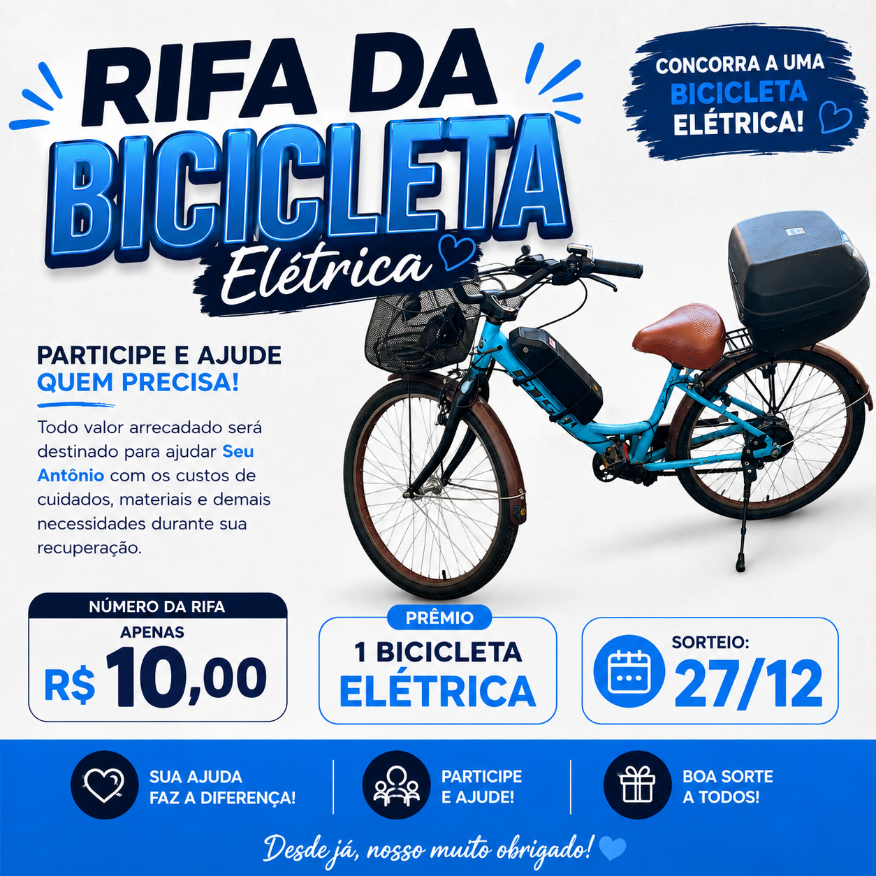 Concorra a uma Bicicleta Elétrica