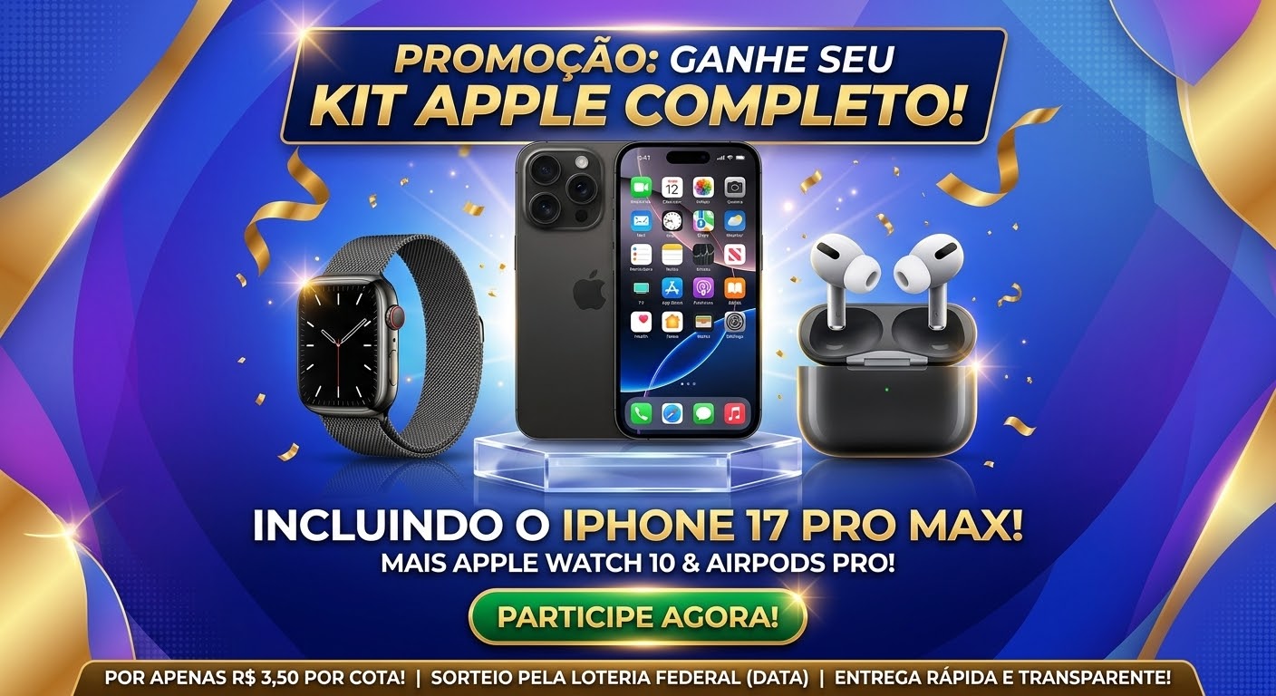 Combo Apple dos Sonhos (iPhone 16 Pro Max 256GB + Apple Watch + AirPods Pro) OU R$ 18.000,00 Direto no Seu PIX!