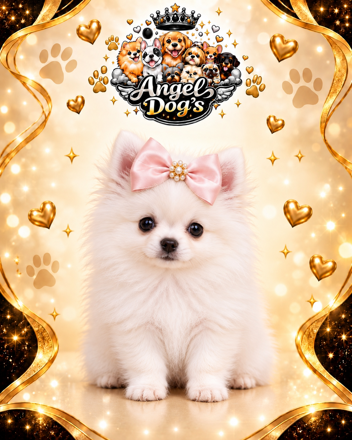 Spitz alemão fêmea branca 💕