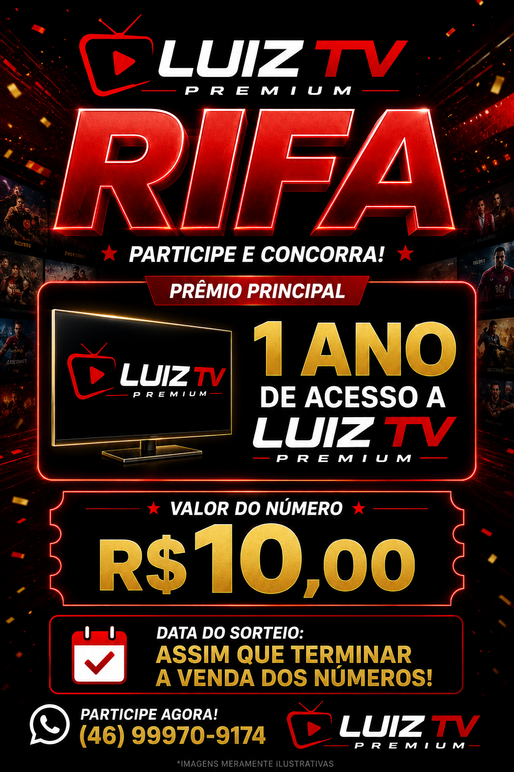 Compre e concora uma ano de acesso na Luiz tv premium