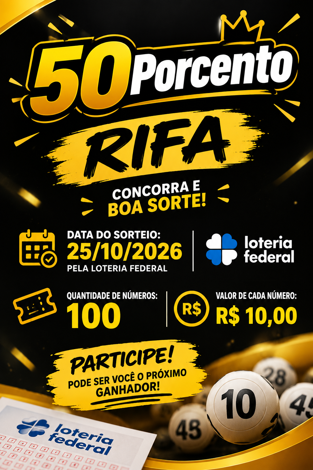 Ganhe 50% do Valor Arrecadado!