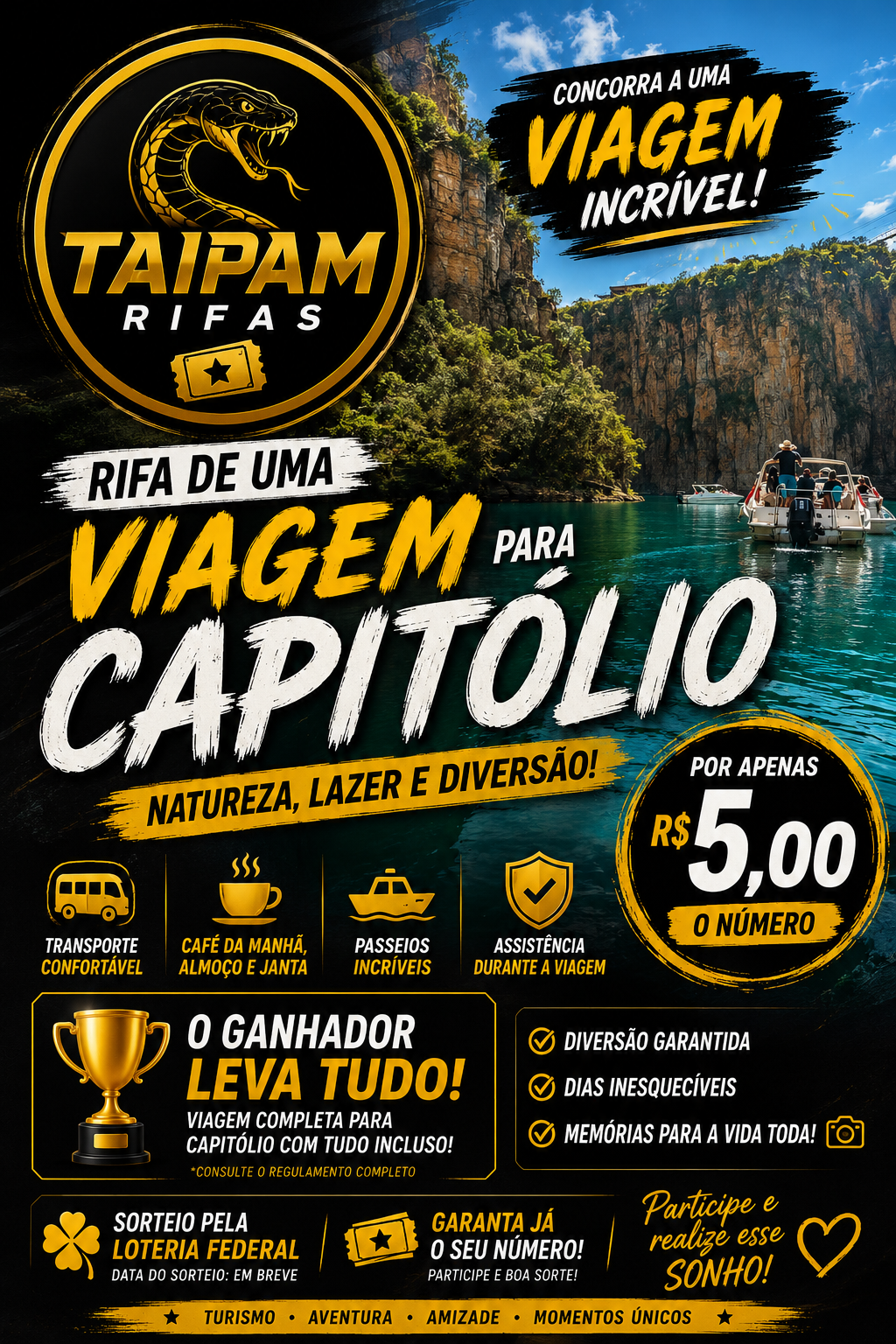 3 DIAS EM CAPITÓLIO COM ACOMPANHANTE
