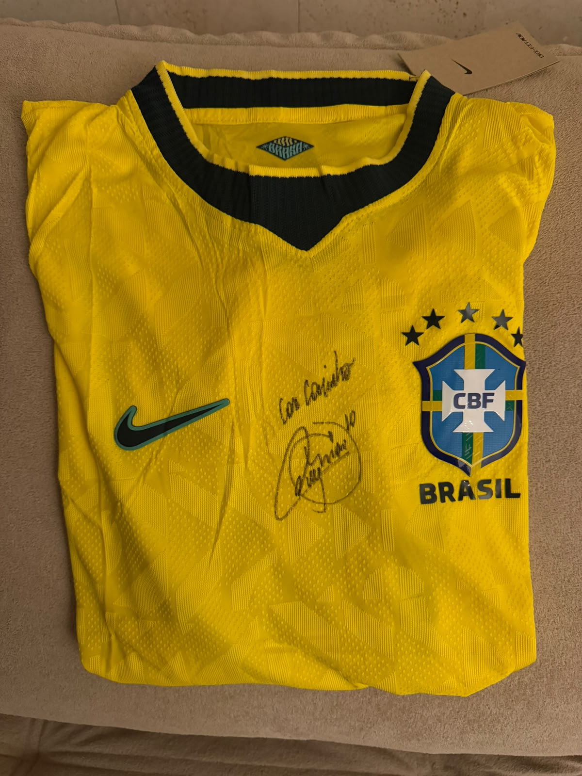 Camisa original autografada Neymar