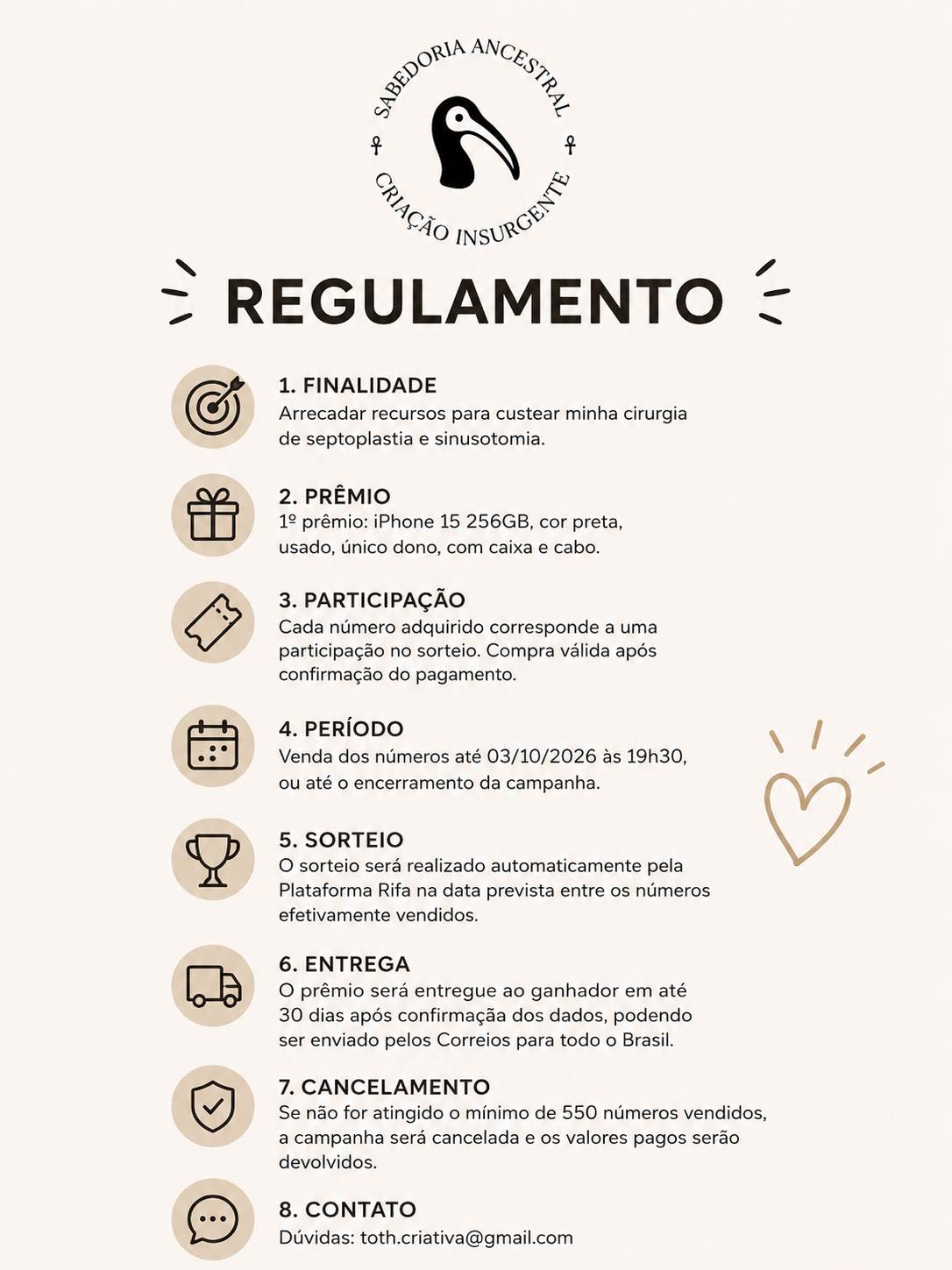 Regulamento — Tratamento do Tiago 